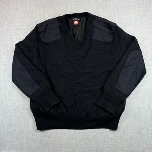 Fechheimer GORE Windstopper Commando Sweater Men XL Black Military V-Neck Wool